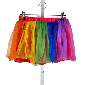 Rainbow Tutu Mini Skirt - Costume CosPlay Festival Pride Dress Up Color